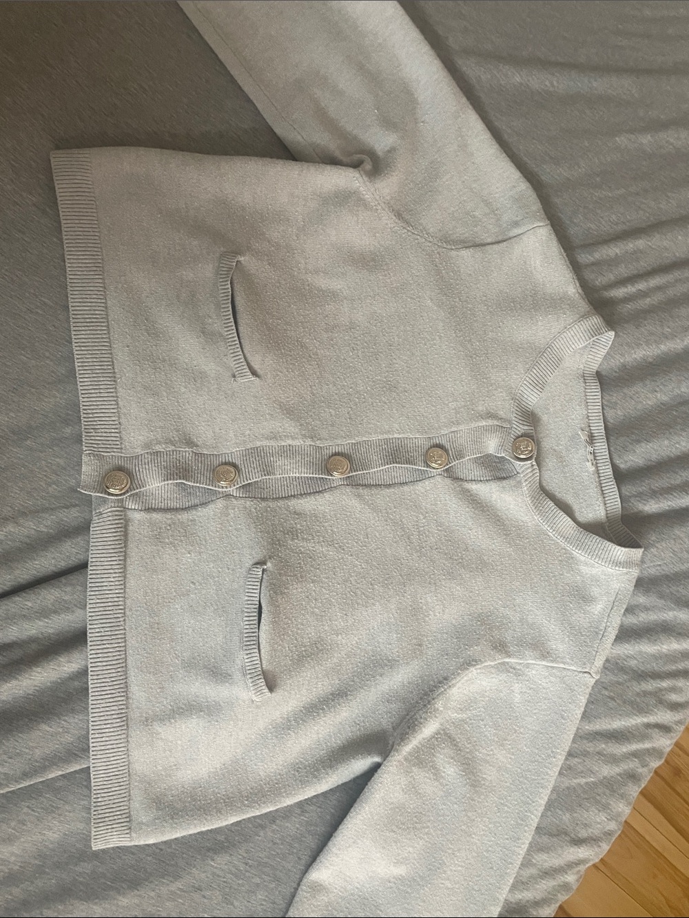 Ardene Light Gray Button-Front Cardigan